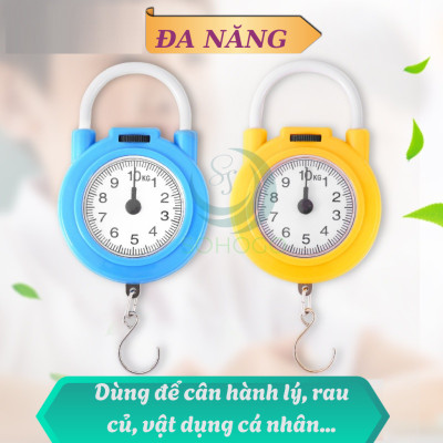 Cân móc lò xo mini đa năng -Cân treo cơ học cầm tay 10kg -Cân lò xo du lịch tiện lợi
