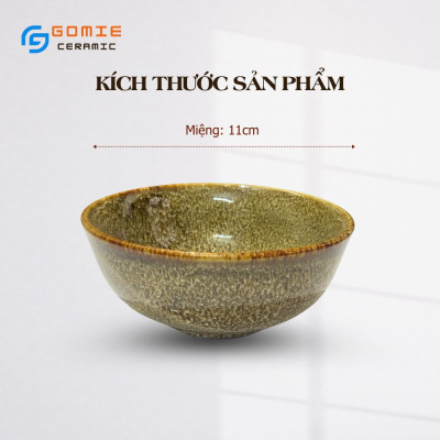 Bộ Bát Cơm D11 Hỏa Biến Gấm Vàng Cao Cấp - Gốm Sứ Cao Cấp Bát Tràng