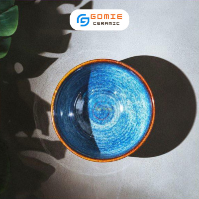 Bát cơm D11 men xanh hoả biến - Bát Men Xanh Biển cực đẹp và tinh tế - An toàn sức khỏe người tiêu dùng - Gốm Sứ Cao Cấp Bát Tràng