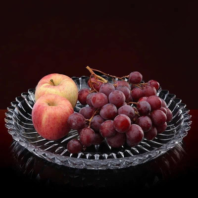 Khay thuỷ tinh tròn dày, nặng, trong vắt nhà G-HORSE 29cm Hàng chính hãng