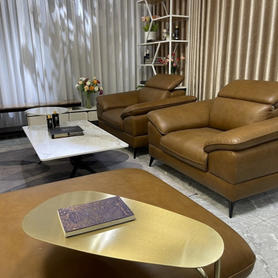 Combo ghế sofa góc L 100% da bò Italy Juno sofa màu nâu – SFLCT08 3m3 x 1m9 hàng cao cấp chuẩn da bò nhập khẩu Ý