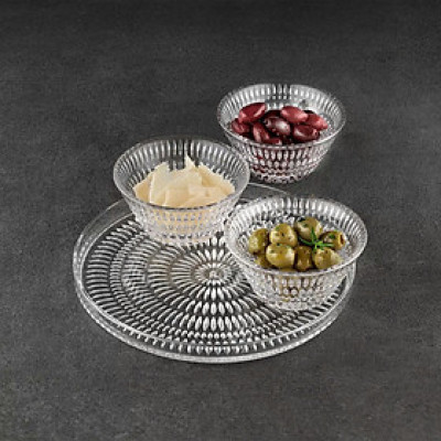 Bộ 3 Bát Và Đĩa Pha Lê Nachtmann Ethno 105766 Bát Ø11cm, Đĩa Ø22cm Hàng chính hãng