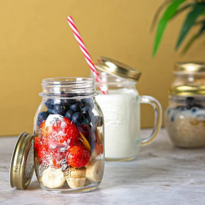 Hũ thủy tinh nắp vặn 1500ml Quattro Invetro Ý - Hàng Chính Hãng