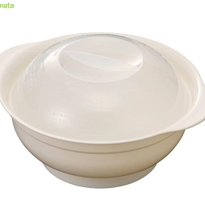 Bát tô dùng trong lò vi sóng 1200ml, kèm nắp nhựa được thiết kế khít giúp thức ăn không bị tiếp xúc với không khí - nội địa Nhật Bản