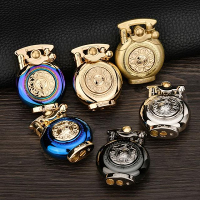 Vỏ Hột Quẹt Bật Lửa Xăng Đá Chief CF208 Thiết Kế Họa Tiết Hoa Sen Đẹp Độc Lạ - Dùng Xăng Bấc Đá Cao Cấp