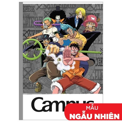 Combo 5 Tập One Piece - Kẻ Ngang Có Chấm 120 Trang ĐL 70g/m2 - Campus NB-BOPE120 (Mẫu Màu Giao Ngẫu Nhiên)