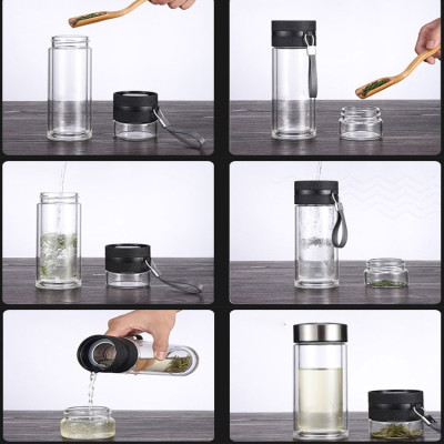 Bình Pha Trà Cao Cấp Cách Nhiệt Tốt Doron MS39 - Hai Lớp Thủy Tinh Giữ Nhiệt - Dung Tích 400ml - Hàng Chính Hãng