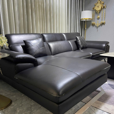 Sofa góc L da bò Italy Juno sofa SFLCT28 dài 2m9 x 1m8 - hàng cao cấp chuẩn da bò nhập khẩu Ý