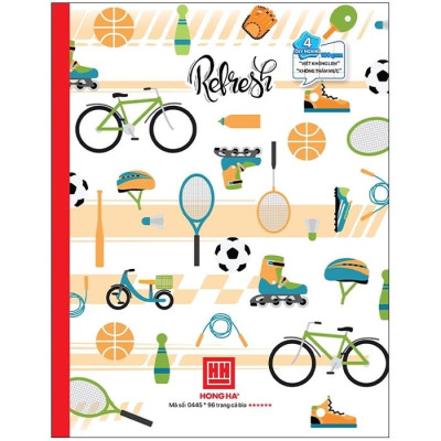 Combo 5 Vở 4 Ly Ngang 96 Trang 100gsm Class Refesh - Hồng Hà 0445 (Mẫu Màu Giao Ngẫu Nhiên)