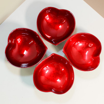 Bát Sơn Mài Trái Tim Đỏ