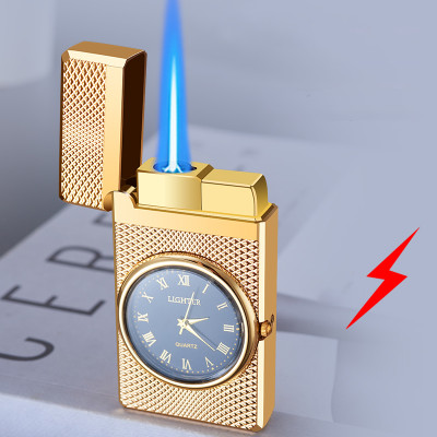 Vỏ Hột Quẹt Bật Lửa Gas HF602 Khò 1 Tia Kiêm Đồng Hồ La Mã - Nhiều Màu Nhiều Họa Tiết