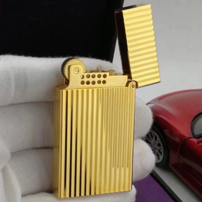 Vỏ Hột Quẹt Bật Lửa Upon Xăng Đá DX06V Họa Tiết Vàng Kẻ Dọc Đẹp Độc Lạ - Dùng Xăng Bấc Đá Cao Cấp