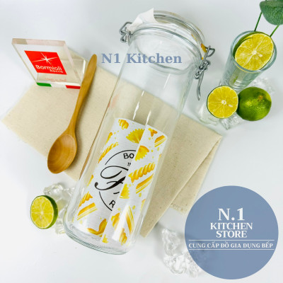 Hũ thủy tinh nắp cài kín hơi đựng mì ý Fido 1360ml - Bormioli Rocco Ý -  Hàng chính hãng