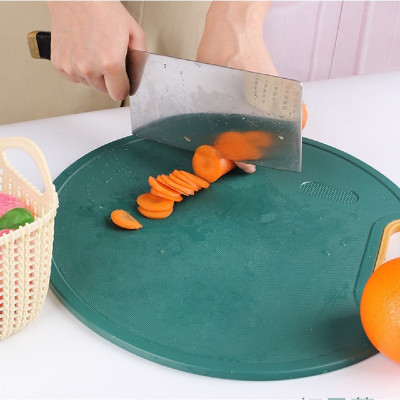 Thớt Tròn Xanh Lá, Thớt Nhựa PE Đa Năng Chống Trơn Trượt, Nấm Mốc, Kháng Khuẩn, Tay Nắm Nhựa Xoay Dựng Thẳng Thớt Tiện Lợi