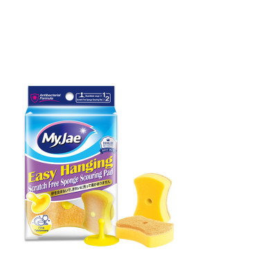 Miếng Bọt Biển Rửa Chén MyJae 2 Mặt, Mút Xốp Rửa Bát Đa Năng Kèm Miếng Nhựa Hít Kê  11.3cm x 7.8cm x 3cm  (2 Miếng/Gói)