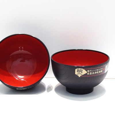 Bát tô Nakaya 420ml - Màu đen lòng đỏ