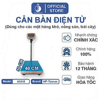 Cân Bàn Điện Tử A501E - Mặt Bàn Cân 400X500MM
