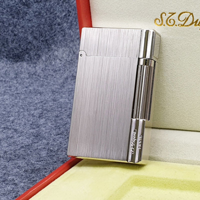 Vỏ Hột Quẹt Bật Lửa Upon Gas Đá  D163V/B Họa Tiết Hoa Văn Xước Dọc Kẻ Viền Màu Vàng/ Bạc - Dùng Gas Đá Cao Cấp