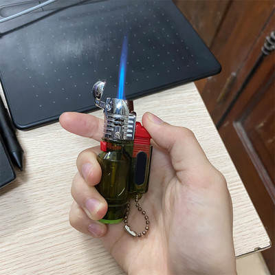 Vỏ Hột Quẹt Bật Lửa Khò Gas 1 Tia Kiêm Móc Hongbo Khóa Nhỏ Gọn Đẹp Độc Lạ - Dùng Gas Cao Cấp ( giao màu ngẫu nhiên )