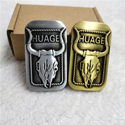 Vỏ Hột Quẹt Bật Lửa Xăng Đá HG05-DT Họa Tiết Đầu Trâu Độc Lạ - Nhiều màu