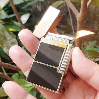 Vỏ Hột Quẹt Bật Lửa Upon D152V Họa Tiết Nền Đen Vàng Tuyệt Đẹp, Sủ Dụng Ga Đá Cao Cấp