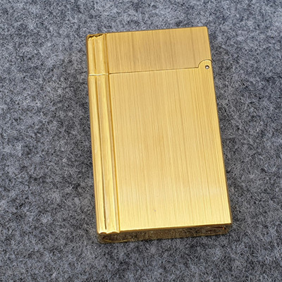 Vỏ Hột Quẹt Bật Lửa Upon Gas Đá  D163V/B Họa Tiết Hoa Văn Xước Dọc Kẻ Viền Màu Vàng/ Bạc - Dùng Gas Đá Cao Cấp