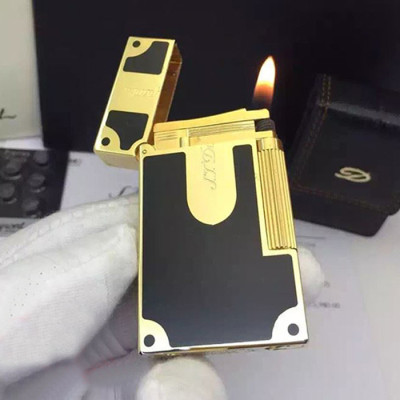 Vỏ Hột Quẹt Bật Lửa Upon D44V Sơn Mài Đen Khuyết Sang Trọng - Dùng Gas Đá Cao Cấp