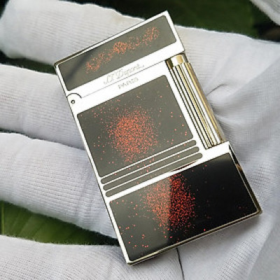 Vỏ Hột Quẹt Bật Lửa Gas Upon D133T Họa Tiết Sơn Mài Kim Tuyến Đẹp Độc Lạ - Dùng Gas Đá Cao Cấp