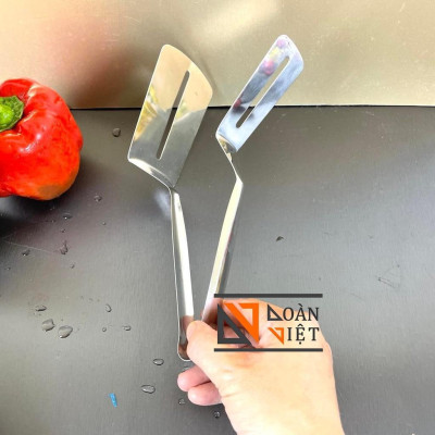 KẸP GẮP ĐA NĂNG, GẮP ĐỒ CHIÊN, THỰC PHẨM 26 cm. S.Phẩm có 2 mảnh giúp giữ cố định thực phẩm. Inox không rỉ, sáng bóng. C