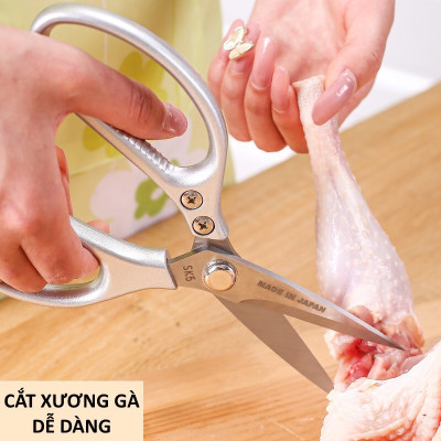 Kéo Nhật SK5 ,kéo nhà bếp  đa năng , cắt thực phẩm , lưỡi thép siêu bén cán nhựa chịu lực tốt