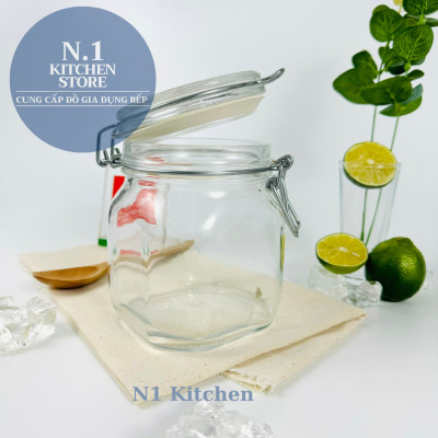 Hũ thủy tinh nắp cài kín hơi Fido 750ml Bormioli Rocco Ý - Hàng chính hãng