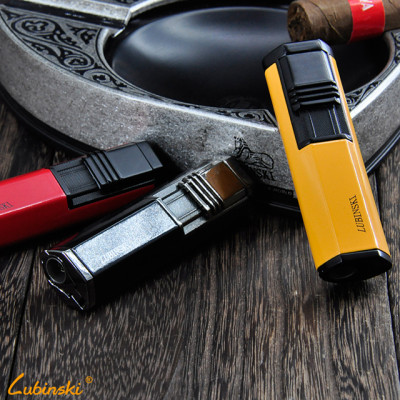 Vỏ Hột Quẹt Bật Lửa Khò 2 Tia C.ohiba Lubinski SK33 cob3020 Kèm Đục I Ga Tiện Lợi Đẹp Độc Lạ - Dùng Gas Cao Cấp