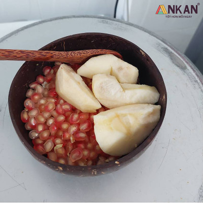 Bát Gáo Dừa Và Muỗng, Bát Gáo Dừa Thân Thiện Với Môi Trường Dùng Để Ăn Ngũ Cốc Sữa Chua Hoa Quả