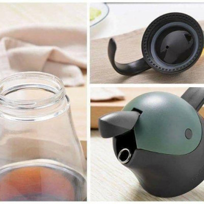 Bình Rót Dầu Nắp Mở Tự Động Tiện Lợi Bằng Thủy Tinh Cao Cấp Dung Tích 550ml CKO201 (cam kết hàng chính hãng)