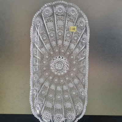 Đĩa Bầu Dục Pha Lê Mài M57 Bohemia – Tinh Hoa Nghệ Thuật Từ Tiệp Khắc Hàng chính hãng