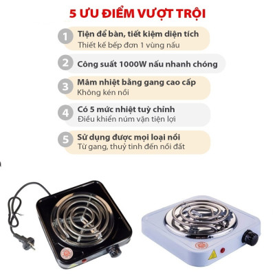 Bếp hơ lá trầu cho mẹ và bé sau sinh, bếp điện mini 1000W 