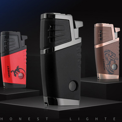 Vỏ Hột Quẹt Bật Lửa Khò Gas Để Bàn 2 Tia Cực Mạnh Honest BCZ 754 Đẹp Độc Lạ - Dùng Gas Cao Cấp