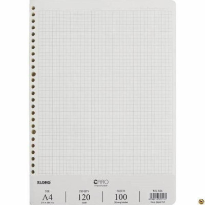 Ruột sổ  Còng Caro A4 - 100 tờ; MS: 556 (ruột mã caro 554)
