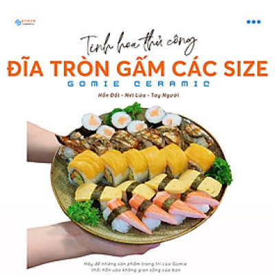 Đĩa tròn men gấm vàng hỏa biến cao cấp GOMIE BÁT TRÀNG chuyên dùng cho nhà hàng, khách sạn 5 sao.