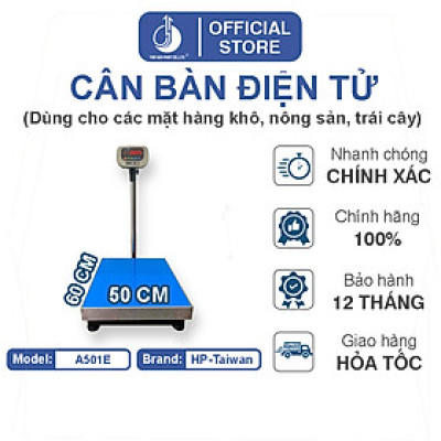 Cân Bàn Điện Tử A501E - Mặt Bàn Cân 500X600MM