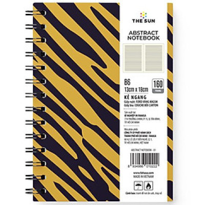 Sổ Lò Xo Bìa Cứng Abstract B6 - Kẻ Ngang - 160 Trang 80gsm - The Sun 01