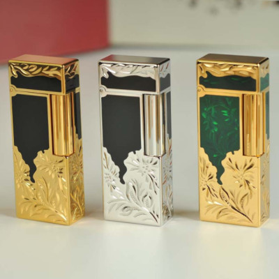 Vỏ Hột Quẹt Bật Lửa Gas Đá 16B02 Họa Tiết Sơn Mài Hoa Văn Hoàng Gia Dùng Gas Đá Cao Cấp - Nhiều Màu