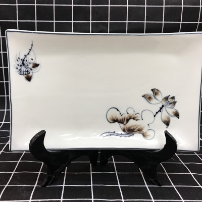 Bộ Chén Dĩa 21 Sản Phẩm Họa Tiết Sen Đen