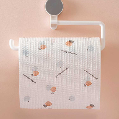 Combo 4 Cuộn giấy lau nhà bếp đa năng KT 25x25cm siêu dai giặt đi tái sử dụng được nhiều lần - Giấy thấm dầu thức ăn
