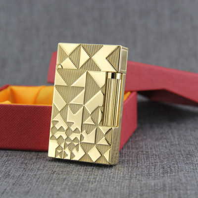 Vỏ Hột Quẹt Bật Lửa Gas Đá Upon D57V Thiết Kế Họa Tiết Hình Khối Độc Đáo - Dùng Gas Đá Cao Cấp