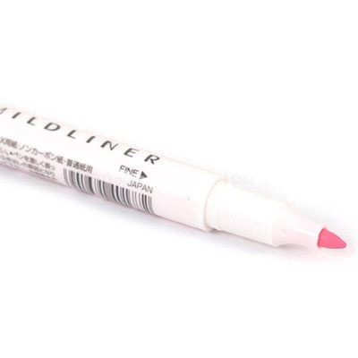Viết Lông Dầu Dạ Quang Zebra Mildliner-MP Fine Bold Mild Pink