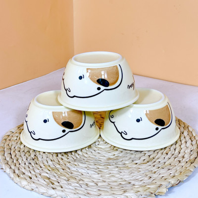 Bộ Bát Đĩa Thương Hiệu GOSU Họa Tiết Gấu Vàng Nước Men Sáng Đẹp Chất Lượng Cao