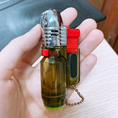 Vỏ Hột Quẹt Bật Lửa Khò Gas 1 Tia Kiêm Móc Hongbo Khóa Nhỏ Gọn Đẹp Độc Lạ - Dùng Gas Cao Cấp ( giao màu ngẫu nhiên )