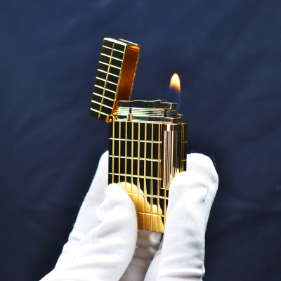 Vỏ Hột Quẹt Bật Lửa Gas Đá Upon D51V Thiết Kế Họa Tiết Hình Chữ Nhật Mini Độc Đáo - Dùng Gas Đá Cao Cấp