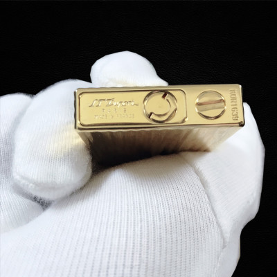 Vỏ Hột Quẹt Bật Lửa Upon Xăng Đá DX06V Họa Tiết Vàng Kẻ Dọc Đẹp Độc Lạ - Dùng Xăng Bấc Đá Cao Cấp